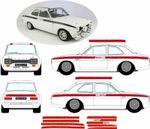 Ford Escort MK1 MEXICO STICKERS STRIPE KIT DECALS VINYLS Graphics RS GT AVO