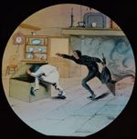 ANTIQUE Magic Lantern Slide MILLER & SWEEP NO3 C1890 VICTORIAN COMIC TALE