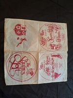 RUGBY TOUR PRINTED NAPKIN WITH SIGNATURES