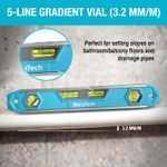 DURATECH 300mm Magnetic Spirit Level,Torpedo,3 Bubbles 45/90/180° Measuring Tool