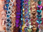 UKcheapest-15.5'' purple blue silver Hematite heart 6 8 10 12mm  gemstone beads