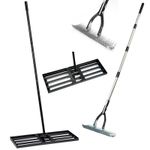 Lawn Leveling Rake Thatch Rake Stainless Steel Lawn Tool Rake for Leaves