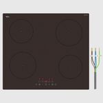 4 zone induction hob, fast heating performance 7400w, 4 boost, no plug, wired
