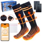 APP Electric Heated Socks Rechargeable 10000mAh Battery Unisex Winter FootWarmer