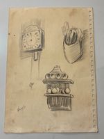 Vincent Van Gogh Drawing on paper (Handmade) signed and stamped mixed media.
