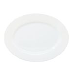 Platter Serving Plate 34.5cm White Oval Glass Zenix Intensity Dinnerware Durable