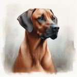Rhodesian Ridgeback Watercolour ART PRINT DOG Love GIFT Christmas Present