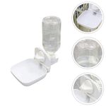 White Reusable Pet Water Bowl Automatic Water Feeder Leakproof Plastic