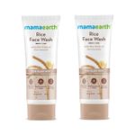 2 X 100ml Mamaearth Rice Bright Face Wash Rice Water Niacinamide Glass Skin Care