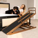 SLSY Dog Ramp Rubber Mat High Traction Ramp 5 Gear Adjustable Folded Ramp 45.2"L