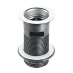 McAlpine BSW12C 1.25" Black Plastic Slotted Basin Waste - Backnut Model