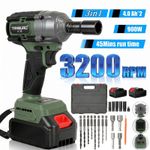 3000NM HIGH TORQUE 1/2 IMPACT WRENCH BRUSHLESS CORDLESS BATTERY IMPACT GUN KIT