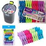Minky Sure Grip Pegs Pod Weather Proof Pegs 24pk & 36 Bright Peg Assortment