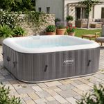 AREBOS Whirlpool In- & Outdoor 185 x 185 cm LED-Display Quadrat