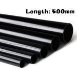 Black PVC Round Tube / Pipe 20 25 32 40 50mm Solvent Weld Hard Tubing 500mm Long