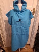 Unisex Size Large Blue Hooded Surf State Wearable Towel