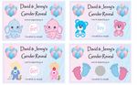 Personalised Gender Reveal Scratch Cards - Pk of 12