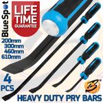 Pry Bar Set Jemmy 200mm 300mm 460mm 610mm Striking Cap Lever Bars Wrecking