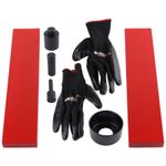 6-Piece Press Kit for 50T Hydraulic Shop Tools with Carbon Steel Plates/Punches