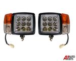 Led Headlight Lights For JCB Telehandler Loader Loadall Head Wired Headlamp Pair