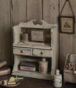 Miniatures 1:6 Scale Dollhouse Storage Cabinet Unfinished Puzzle Kitchen
