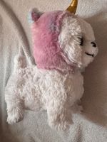 The Barbie Walk and Wag Puppy with A Removable Unicorn Hat Plush Soft Toy