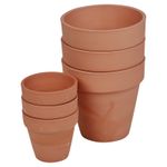 Terracotta Plant Pots w/ Drainage Hole Garden Flowers Classic Design Set of 3/6