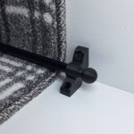 13 x 70cm Black Stair Rods - Round Finals Design - Carpet Runner Rod - 13 Pack