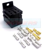 RELAY BASE HOLDER + MOUNTING BRACKET & TERMINALS 4/5 PIN HEAVY DUTY POWER RELAYS
