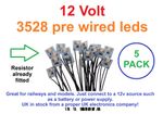 Model Railway Building Lights 12V Pre Wired LEDs OO HO N Gauge Doll House