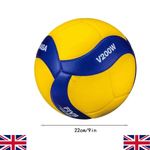 Mikasa V200W Official FIVB Volleyball Size 5 InOutdoor Games Leather Sport Ball