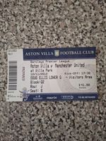 MATCH TICKET PREMIER LEAGUE ASTON VILLA V MAN UTD 10th nov 2012