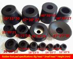Black Round Rubber Feet Small & Large For Speaker Cabinets Flight Case Amplifier
