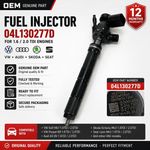 VW Audi Skoda Seat 1.6 TDI Diesel Fuel Injector 04L130277D OEM 28370681