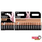 Duracell AA AAA Batteries Alkaline Simply Battery LR6, LR03, 10 Year Long Expiry