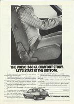 VOLVO 340GL original 1987 UK magazine advert cutting ‘start at the bottom’
