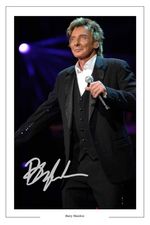 BARRY MANILOW SIGNED PHOTO PRINT AUTOGRAPH MUSIC