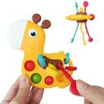 Montessori Giraffe Toddler Sensory Toy | Pull-String Fidget & Travel Toy
