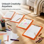 Portable Art Drawing Board, Plastic Sketch Board with Paper, Art Studio