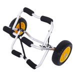 Upgraded Foldable Kayak Trolley Cart with No-Flat Airless Tires, Heavy Duty