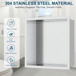 Neodrain Stainless Steel Shower Niche Wall Insert Single 30x30x10cm NEW