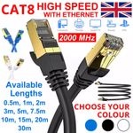 Ethernet Cable RJ45 Cat8 40GBPS Network Gold Super Fast LAN Lead SSTP Patch LOT