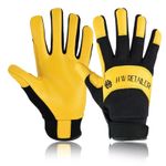 Leather Work Gloves Gardening Thorn Proof Builders Grip Hand Protection Safety