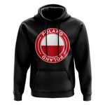 Poland Football Badge Hoodie (Black)