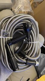 Heavy Duty Stainless Steel Garden Hose Pipe with Multi-Function Spray Gun – NEW