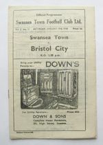 SWANSEA TOWN v BRISTOL CITY 1947/1948 *VG Condition Football Programme*