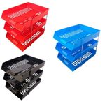 A4 PLASTIC OFFICE TRAYS & RISERS ANY QTY FOR DOCUMENT FILING DESKTOP PAPERWORK W