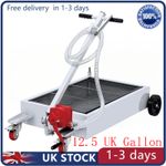 57L Oil Drain Pan 12.5 UK Gallon Oil Change Pan Low Profile w/ Hand Pump & Hose
