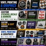 Custom Vinyl Stickers Printing Holographic Glitter Metallic Signage No Min Order