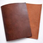 2mm Thick Saddle Tan Antique Vintage Oiled Full Grain Leather Hide Offcuts